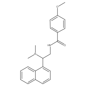 N-(2-(dimethylamino)-2-(naphthalen-1-yl)ethyl)-4-methoxybenzamide结构式