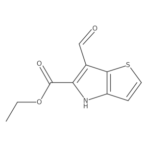 ethyl 6-formyl-4H-thieno[3,2-b]pyrrole-5-carboxylate结构式