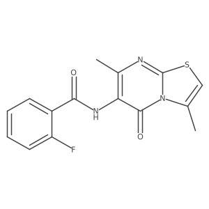 N-{3,7-dimethyl-5-oxo-5H-[1,3]thiazolo[3,2-a]pyrimidin-6-yl}-2-fluorobenzamide Structure
