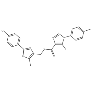 (2-(4-chlorophenyl)-5-methyloxazol-4-yl)methyl 5-methyl-1-(p-tolyl)-1H-1,2,3-triazole-4-carboxylate Structure