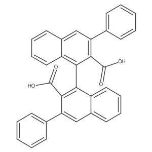 (1R)-3,3'-Diphenyl[1,1'-binaphthalene]-2,2'-dicarboxylic acid结构式