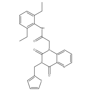 N-(2,6-diethylphenyl)-2-(2,4-dioxo-3-(thiophen-2-ylmethyl)-3,4-dihydropyrido[3,2-d]pyrimidin-1(2H)-yl)acetamide结构式