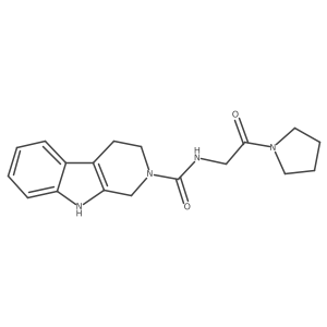 N-[2-oxo-2-(pyrrolidin-1-yl)ethyl]-1,3,4,9-tetrahydro-2H-beta-carboline-2-carboxamide Structure