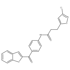 N-[4-(1-benzofuran-2-ylcarbonyl)phenyl]-3-(3-chloro-1,2-oxazol-5-yl)propanamide Structure