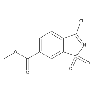 Methyl 3-chloro-1,1-dioxo-1,2-benzothiazole-6-carboxylate结构式