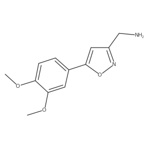 (5-(3,4-Dimethoxyphenyl)isoxazol-3-yl)methanamine结构式