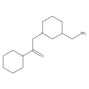 2-[3-(Aminomethyl)piperidin-1-yl]-1-(piperidin-1-yl)ethan-1-one结构式