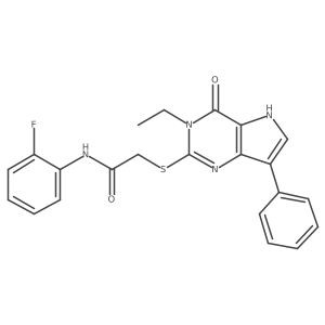 2-[(3-ethyl-4-oxo-7-phenyl-4,5-dihydro-3H-pyrrolo[3,2-d]pyrimidin-2-yl)sulfanyl]-N-(2-fluorophenyl)acetamide Structure