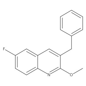 3-Benzyl-6-fluoro-2-methoxyquinoline结构式