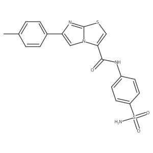 N-(4-sulfamoylphenyl)-6-(p-tolyl)imidazo[2,1-b]thiazole-3-carboxamide结构式
