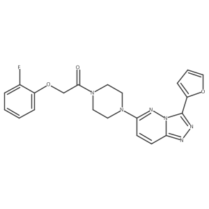 2-(2-Fluorophenoxy)-1-(4-(3-(furan-2-yl)-[1,2,4]triazolo[4,3-b]pyridazin-6-yl)piperazin-1-yl)ethanone结构式