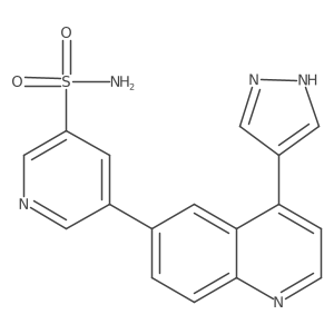 5-[4-(1H-pyrazol-4-yl)quinolin-6-yl]pyridine-3-sulfonamide Structure