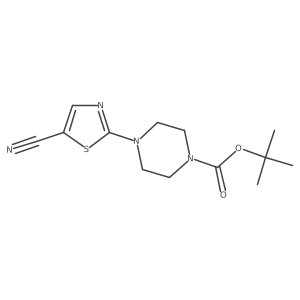 Tert-butyl 4-(5-cyano-1,3-thiazol-2-yl)piperazine-1-carboxylate结构式