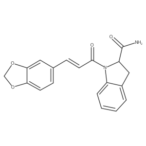 (Z)-1-(3-(benzo[d][1,3]dioxol-5-yl)acryloyl)indoline-2-carboxamide Structure