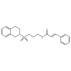 N-(3-((3,4-dihydroisoquinolin-2(1H)-yl)sulfonyl)propyl)cinnamamide结构式