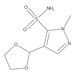 4-(1,3-dioxolan-2-yl)-1-methyl-1H-pyrazole-5-sulfonamide结构式