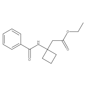 Ethyl 2-(1-(benzoylamino)cyclobutyl)acetate Structure