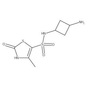 N-(3-Aminocyclobutyl)-2,3-dihydro-4-methyl-2-oxo-5-thiazolesulfonamide结构式