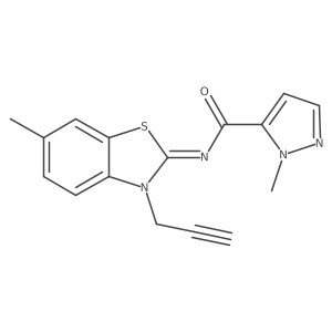 (E)-1-methyl-N-(6-methyl-3-(prop-2-yn-1-yl)benzo[d]thiazol-2(3H)-ylidene)-1H-pyrazole-5-carboxamide Structure