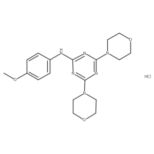 N-(4-methoxyphenyl)-4,6-dimorpholino-1,3,5-triazin-2-amine hydrochloride Structure