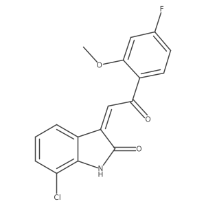 (3Z)-7-chloro-3-[2-(4-fluoro-2-methoxyphenyl)-2-oxoethylidene]-1,3-dihydro-2H-indol-2-one结构式
