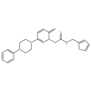N-(furan-2-ylmethyl)-2-(6-oxo-3-(4-phenylpiperazin-1-yl)pyridazin-1(6H)-yl)acetamide结构式