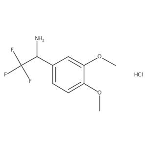 1-(3,4-Dimethoxyphenyl)-2,2,2-trifluoroethan-1-amine hydrochloride结构式