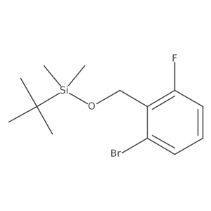((2-Bromo-6-fluorobenzyl)oxy)(tert-butyl)dimethylsilane结构式