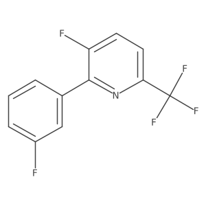 3-Fluoro-2-(3-fluorophenyl)-6-(trifluoromethyl)pyridine Structure