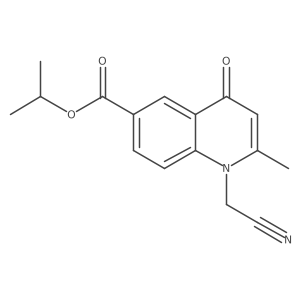 Isopropyl 1-(cyanomethyl)-2-methyl-4-oxo-1,4-dihydroquinoline-6-carboxylate结构式