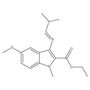 ethyl 3-{[(1E)-(dimethylamino)methylene]amino}-5-methoxy-1-methyl-1H-indole-2-carboxylate Structure