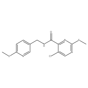 5-chloro-N-[(6-methoxypyridin-3-yl)methyl]-2-(methylsulfanyl)pyrimidine-4-carboxamide Structure