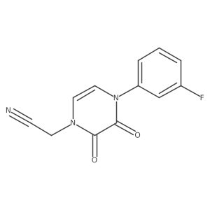 2-(4-(3-fluorophenyl)-2,3-dioxo-3,4-dihydropyrazin-1(2H)-yl)acetonitrile Structure