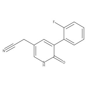 2-[5-(2-fluorophenyl)-6-oxo-1H-pyridin-3-yl]acetonitrile Structure