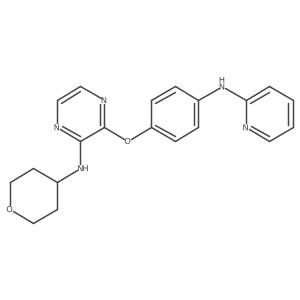 3-[4-(2-Pyridinylamino)phenoxy]-N-(tetrahydro-2H-pyran-4-yl)-2-pyrazinamine Structure