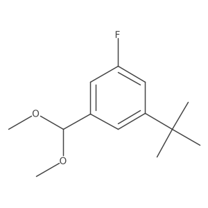 1-tert-Butyl-3-dimethoxymethyl-5-fluoro-benzene结构式