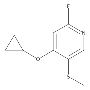 4-Cyclopropoxy-2-fluoro-5-(methylthio)pyridine结构式