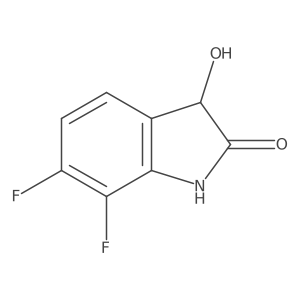 6,7-Difluoro-3-hydroxy-2,3-dihydro-1H-indol-2-one结构式