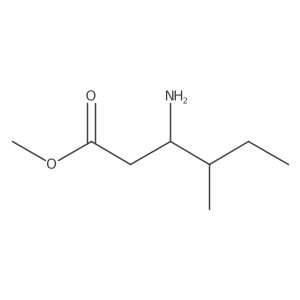 Methyl 3-amino-4-methylhexanoate结构式