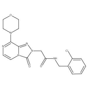N-(2-chlorobenzyl)-2-(8-morpholino-3-oxo-[1,2,4]triazolo[4,3-a]pyrazin-2(3H)-yl)acetamide Structure