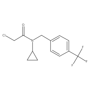2-chloro-N-cyclopropyl-N-{[4-(trifluoromethyl)phenyl]methyl}acetamide Structure