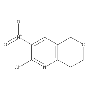 2-Chloro-3-nitro-7,8-dihydro-5H-pyrano[4,3-B]pyridine结构式