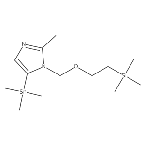 2-methyl-1-((2-(trimethylsilyl)ethoxy)methyl)-5-(trimethyl stannyl)-1H-imidazole结构式