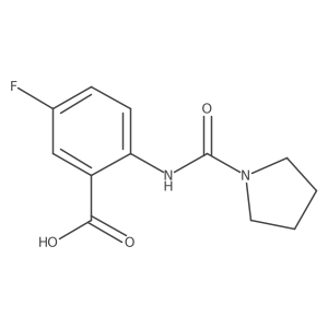 5-Fluoro-2-(pyrrolidine-1-carboxamido)benzoic acid Structure