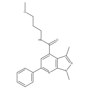 N-(3-methoxypropyl)-1,3-dimethyl-6-phenyl-1H-pyrazolo[3,4-b]pyridine-4-carboxamide Structure