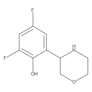 2,4-Difluoro-6-(morpholin-3-yl)phenol Structure