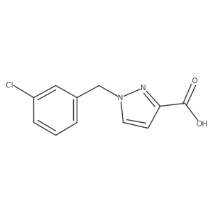 1-(3-Chlorobenzyl)-1H-pyrazole-3-carboxylic acid结构式