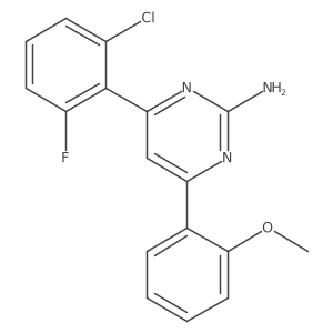 4-(2-Chloro-6-fluorophenyl)-6-(2-methoxyphenyl)pyrimidin-2-amine结构式