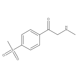 1-(4-Methanesulfonylphenyl)-2-(methylamino)ethan-1-one结构式