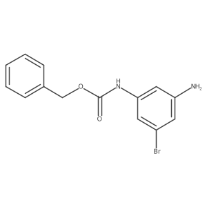 Benzyl N-(3-amino-5-bromophenyl)carbamate结构式